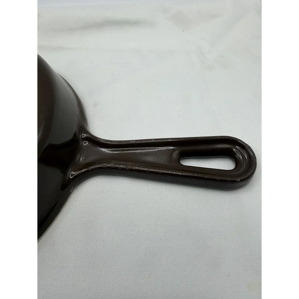 Vintage Le Creuset Made in France #16 Brown Cast Iron - 6-1/2